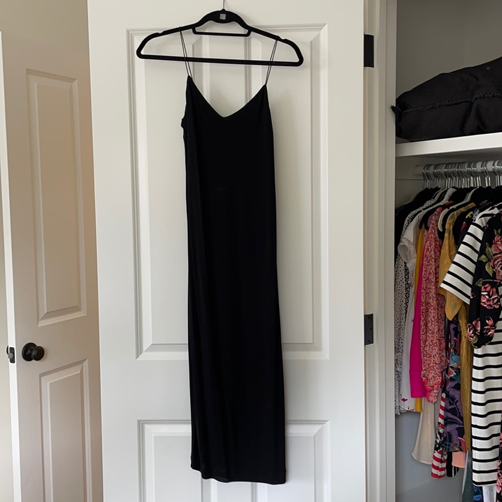 Black midi dress